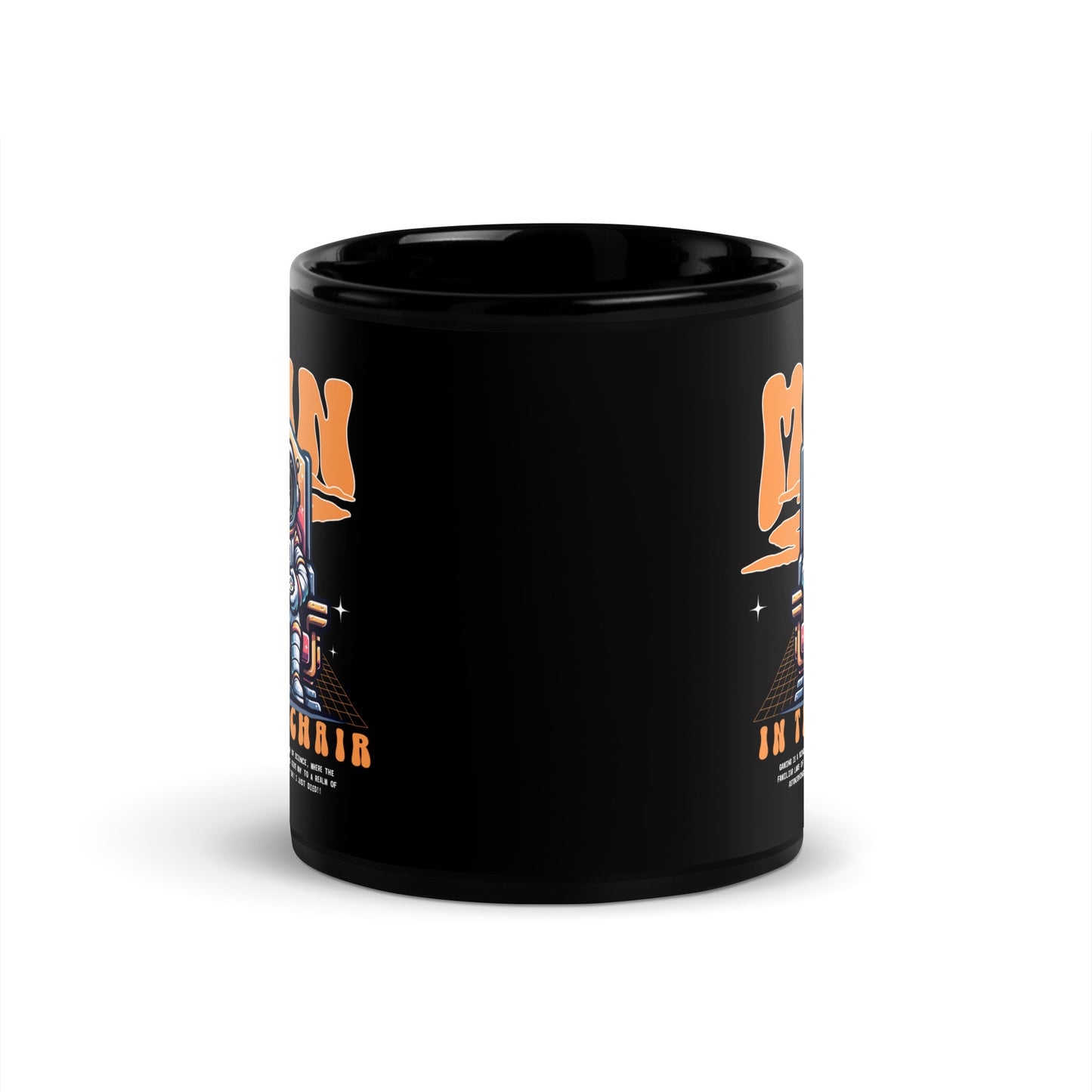 MIC AS Black Glossy Mug