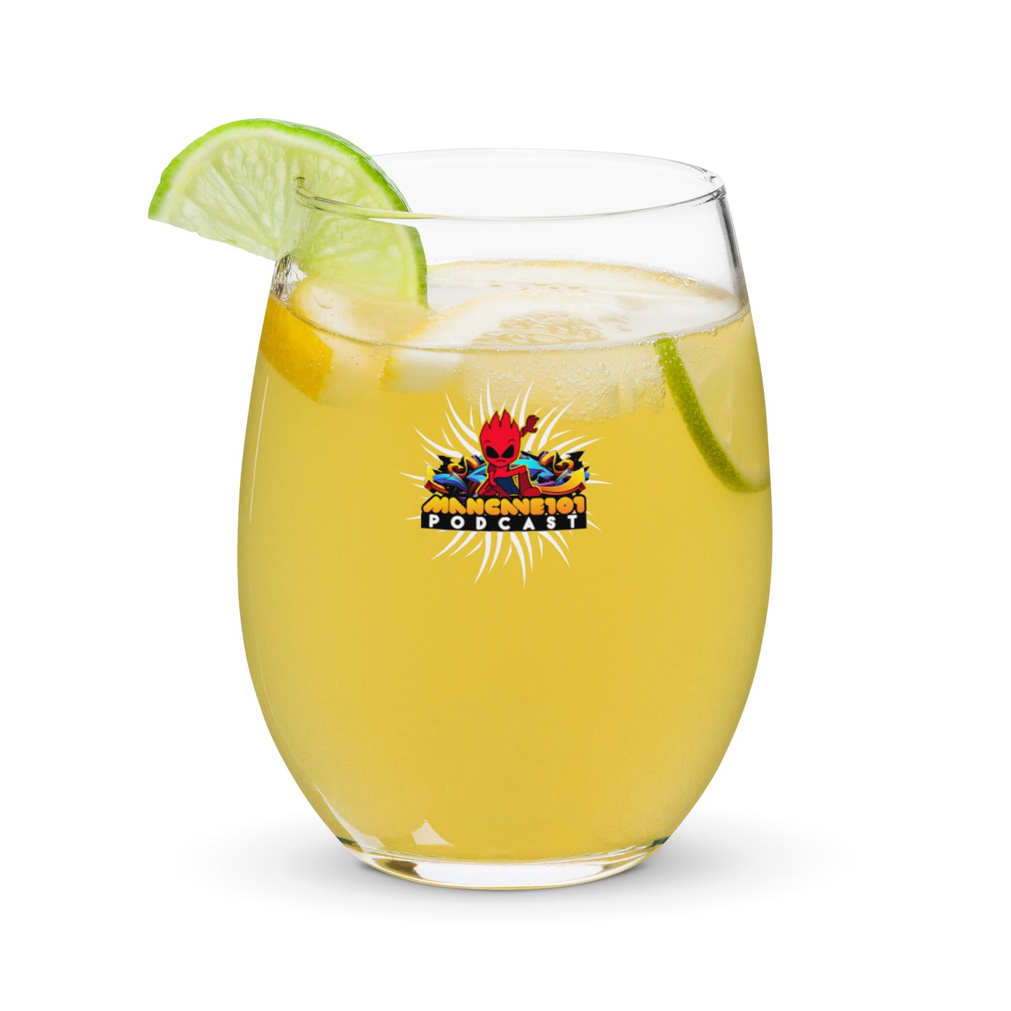 PODCAST Stemless wine glass