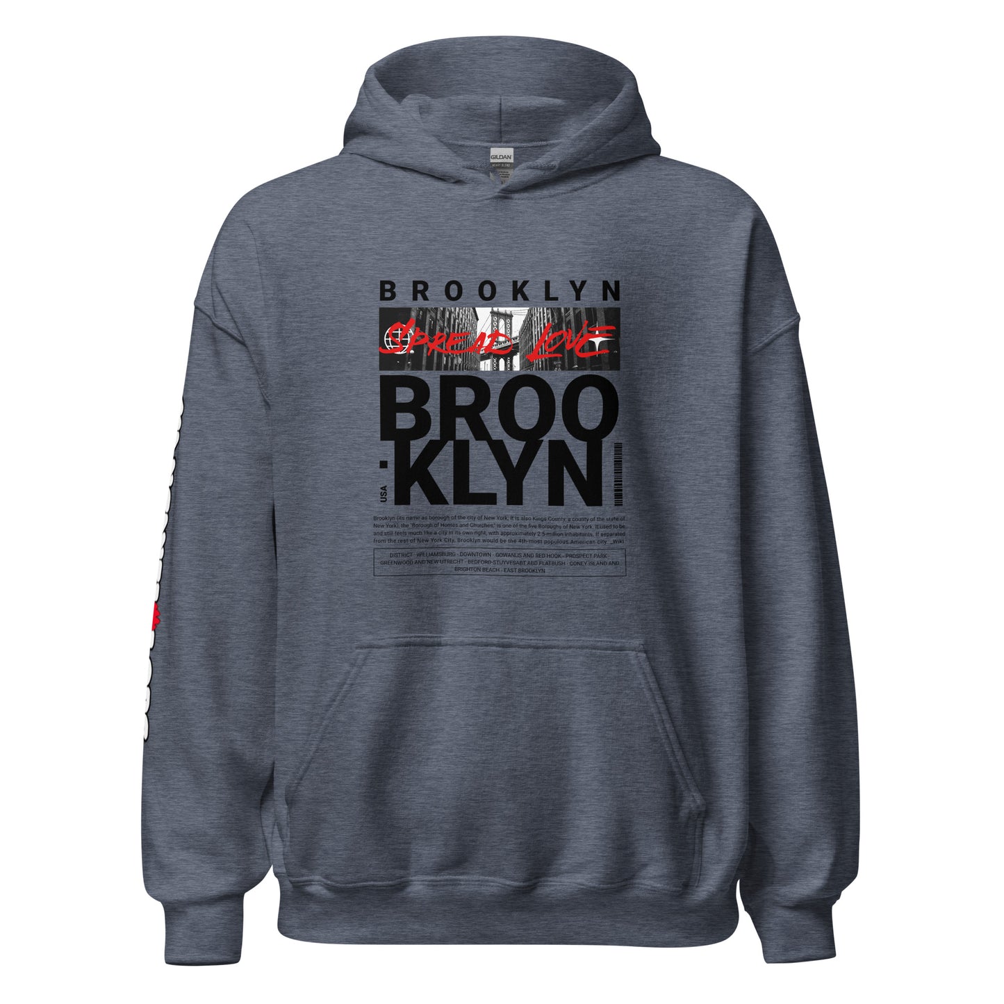 BKLYN (wht) Unisex Hoodie