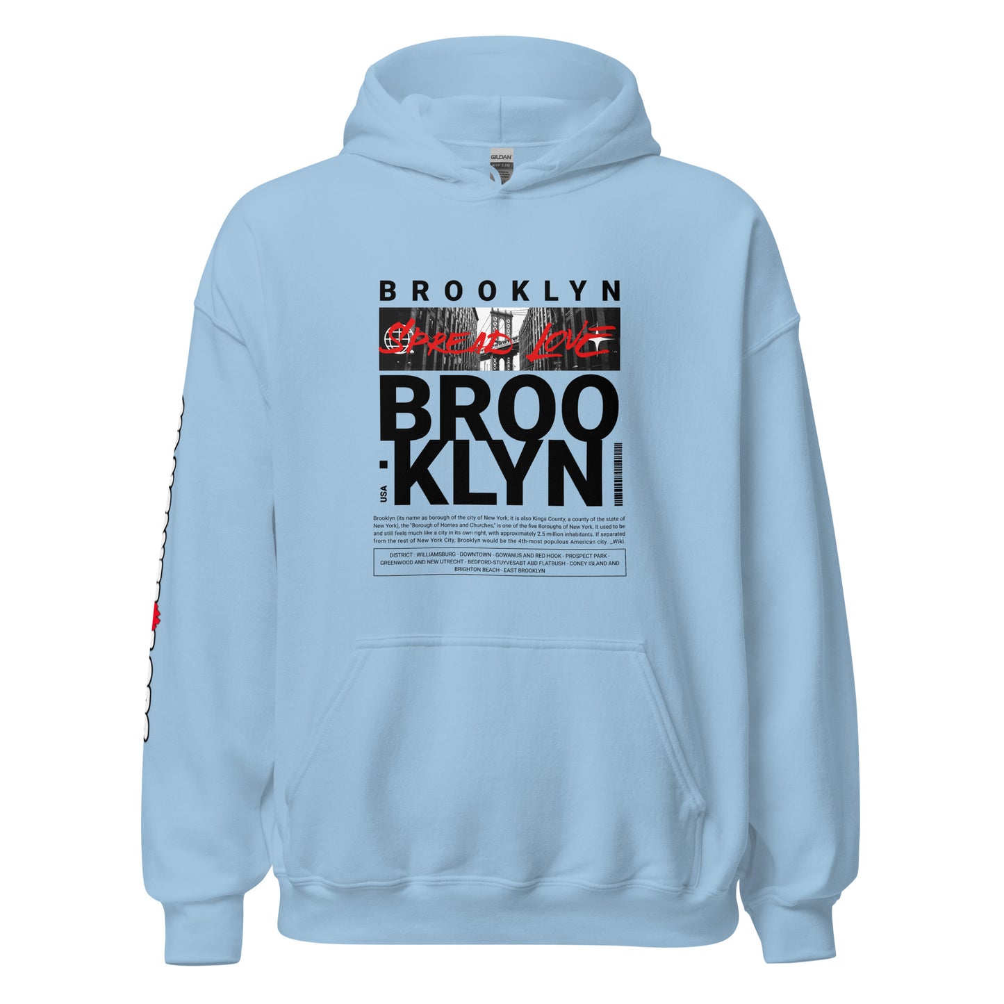 BKLYN (wht) Unisex Hoodie