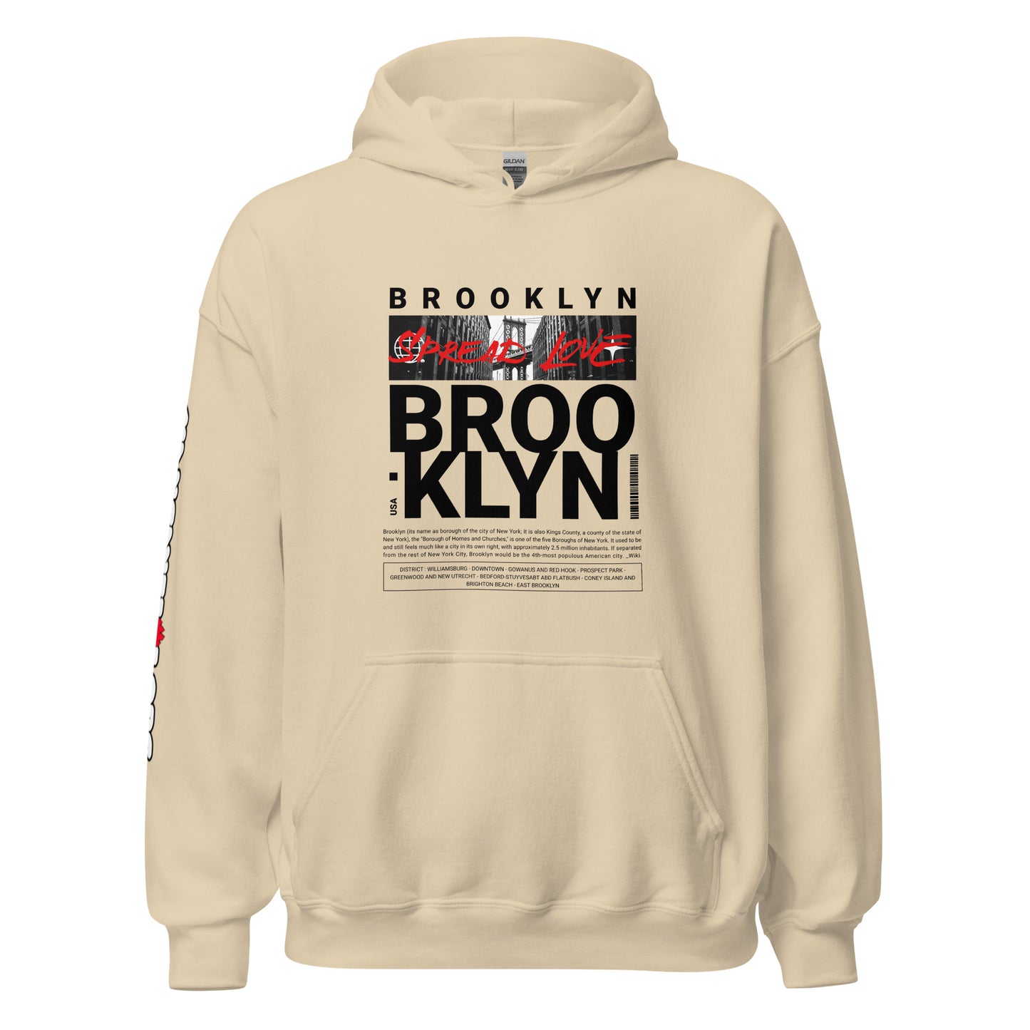 BKLYN (wht) Unisex Hoodie